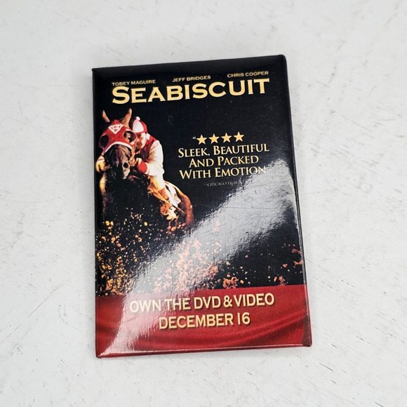 Seabiscuit Movie DVD Video Button Pin Advertising Promotional - Picture 1 of 3
